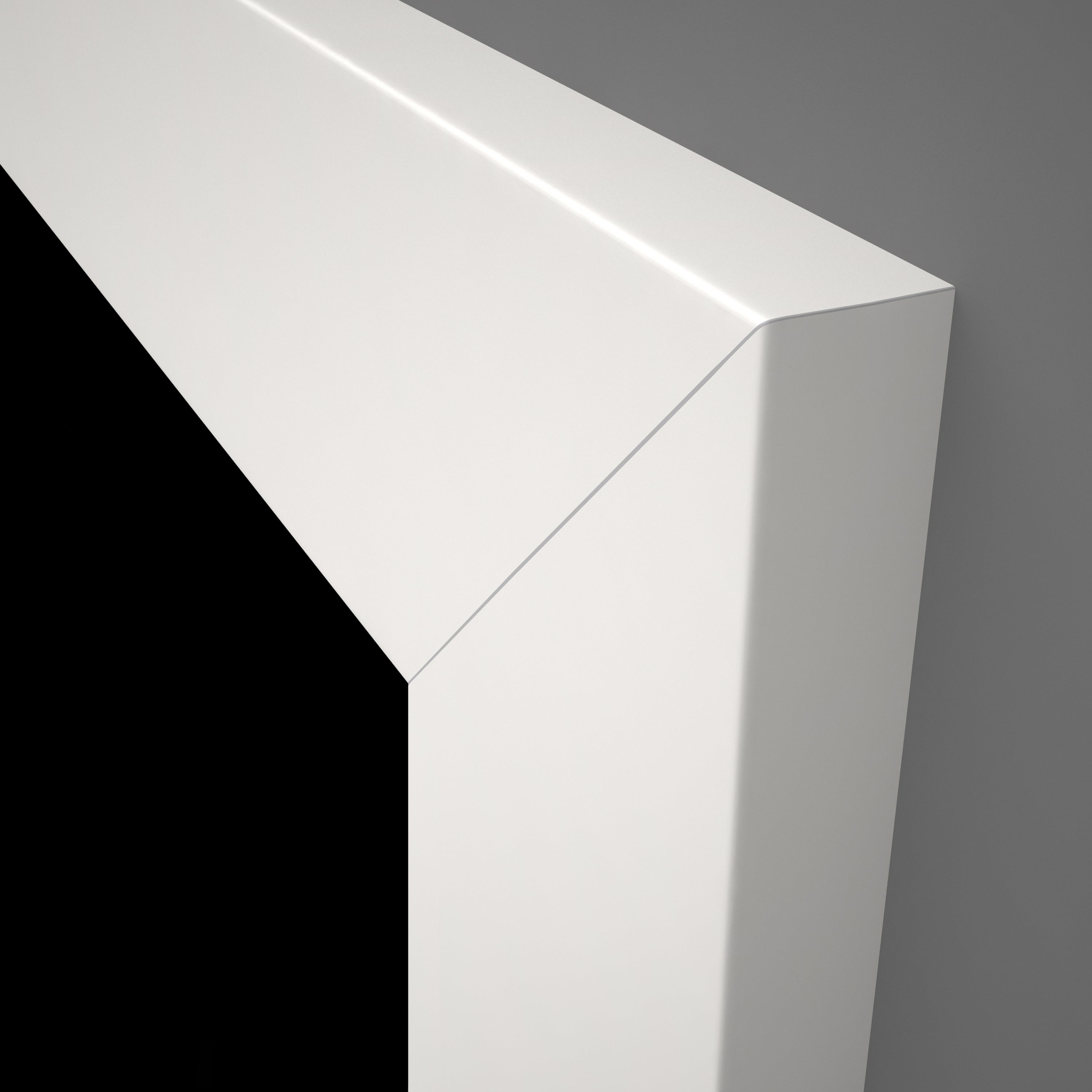 Schiebetür mit Laufschiene CPL Uni weiß RAL 9016 LA 08S