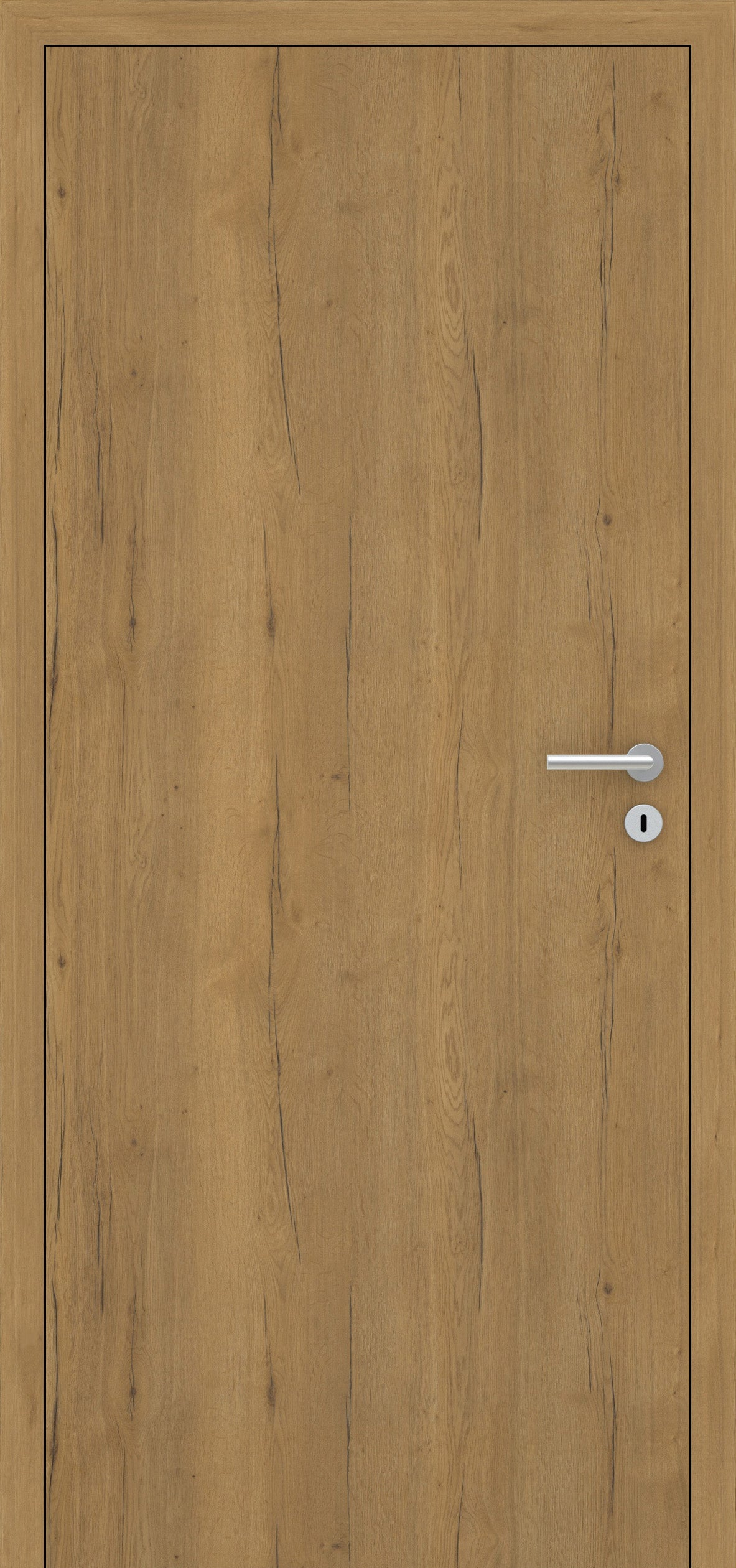 Stumpfeinschlagende Tür mit Zarge CPL Vicco Eiche Honig