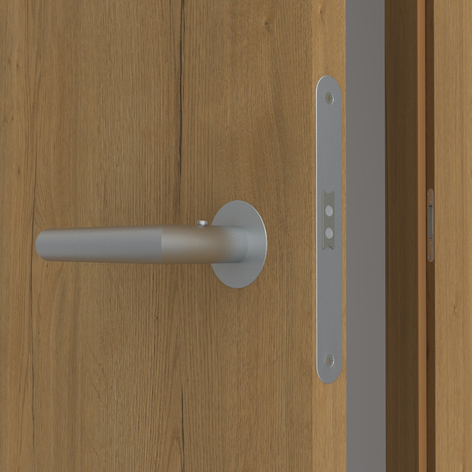 Stumpfeinschlagende Tür mit Zarge CPL Vicco Eiche Honig | ohne Schlüssellochbohrung