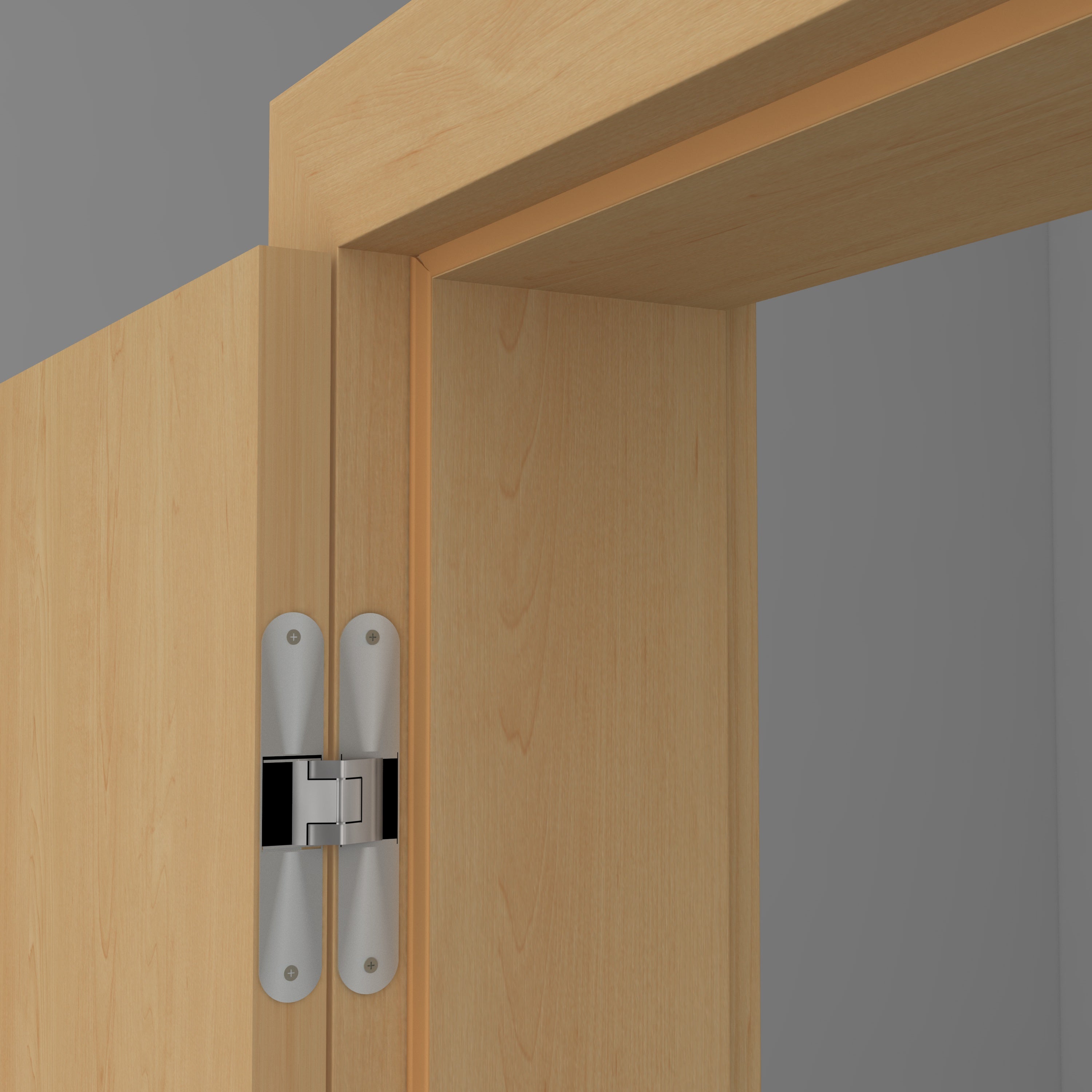 Stumpfeinschlagende Tür mit Zarge CPL Ahorn | ohne Schlüssellochbohrung