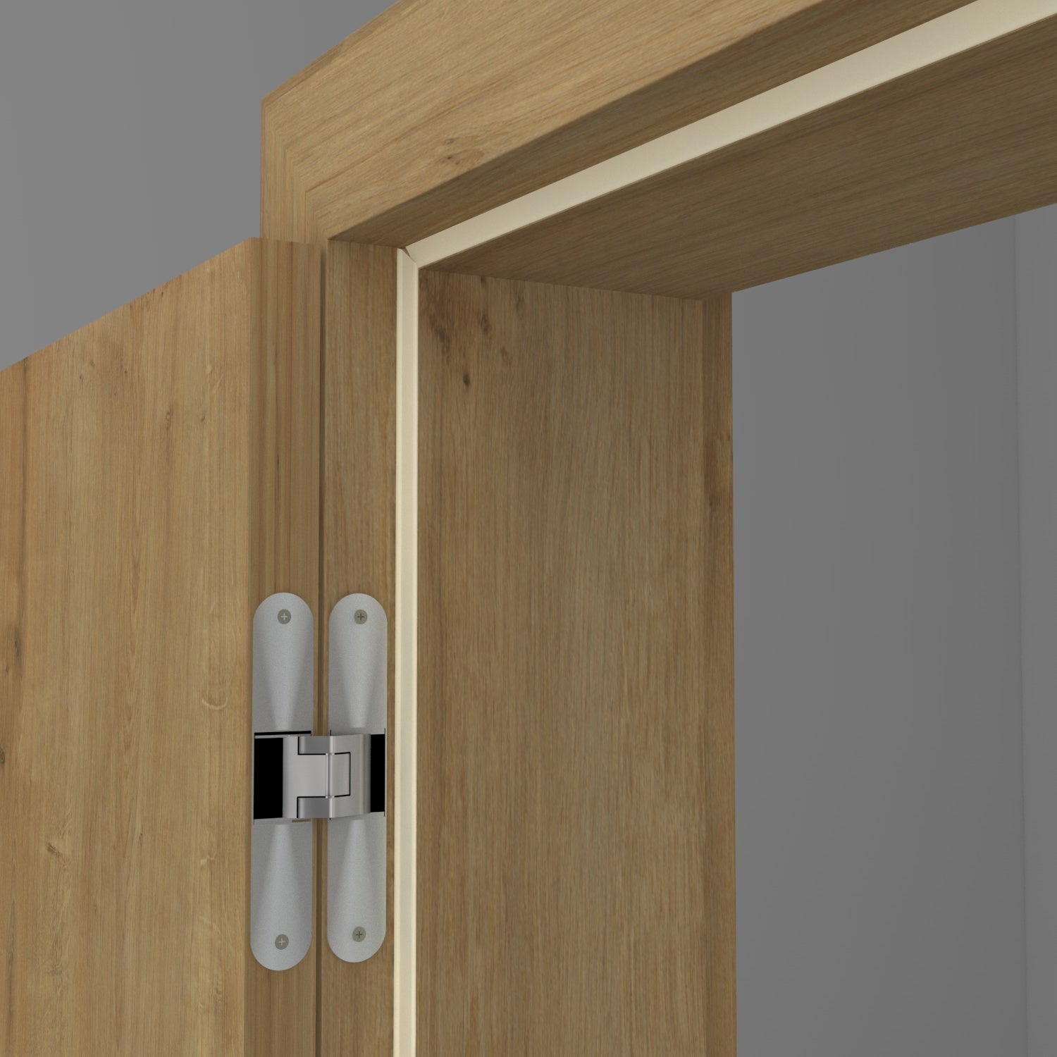 Stumpfeinschlagende Tür mit Zarge CPL Eiche astig | ohne Schlüssellochbohrung