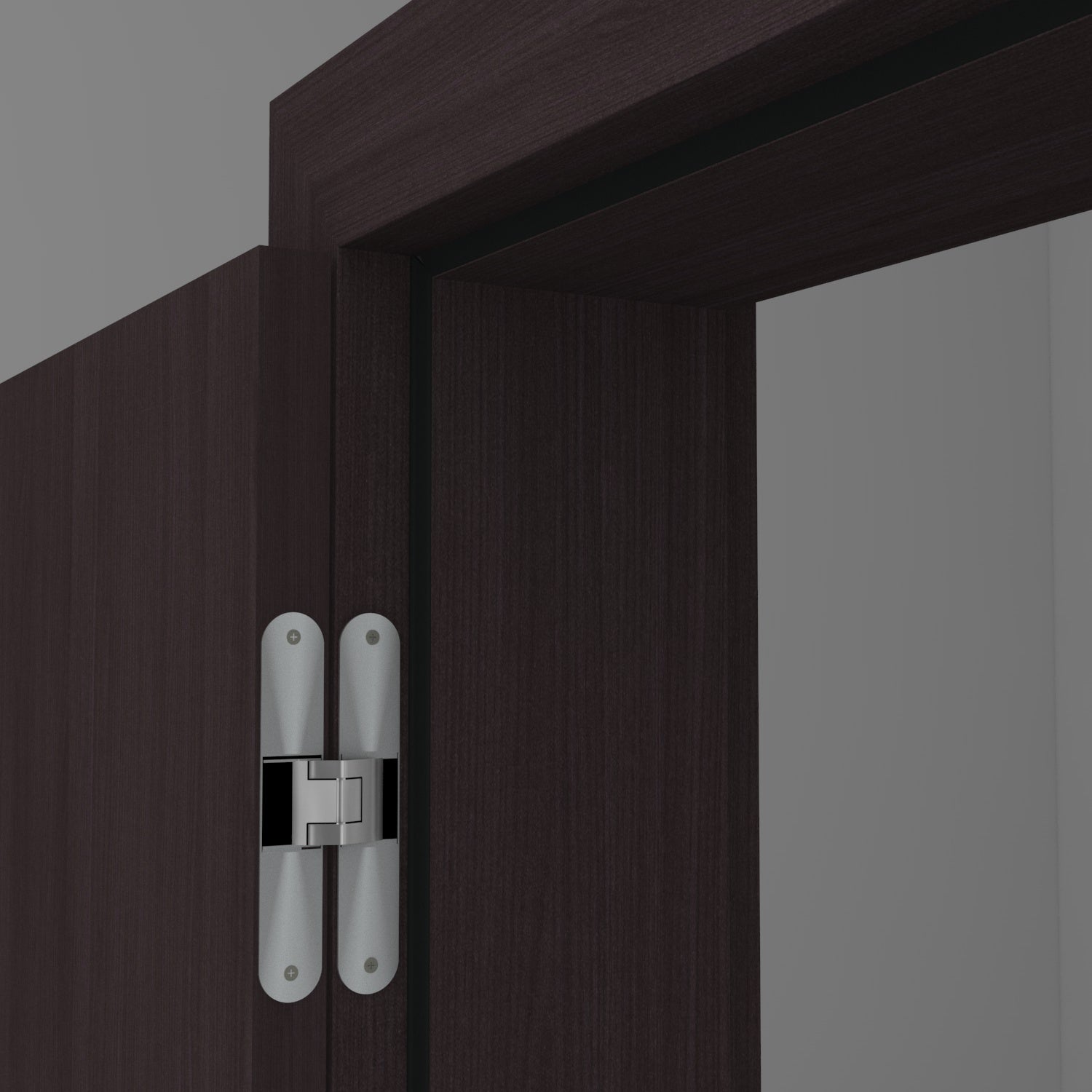 Stumpfeinschlagende Tür mit Zarge CPL Mattline Graphitgrau | ohne Schlüssellochbohrung