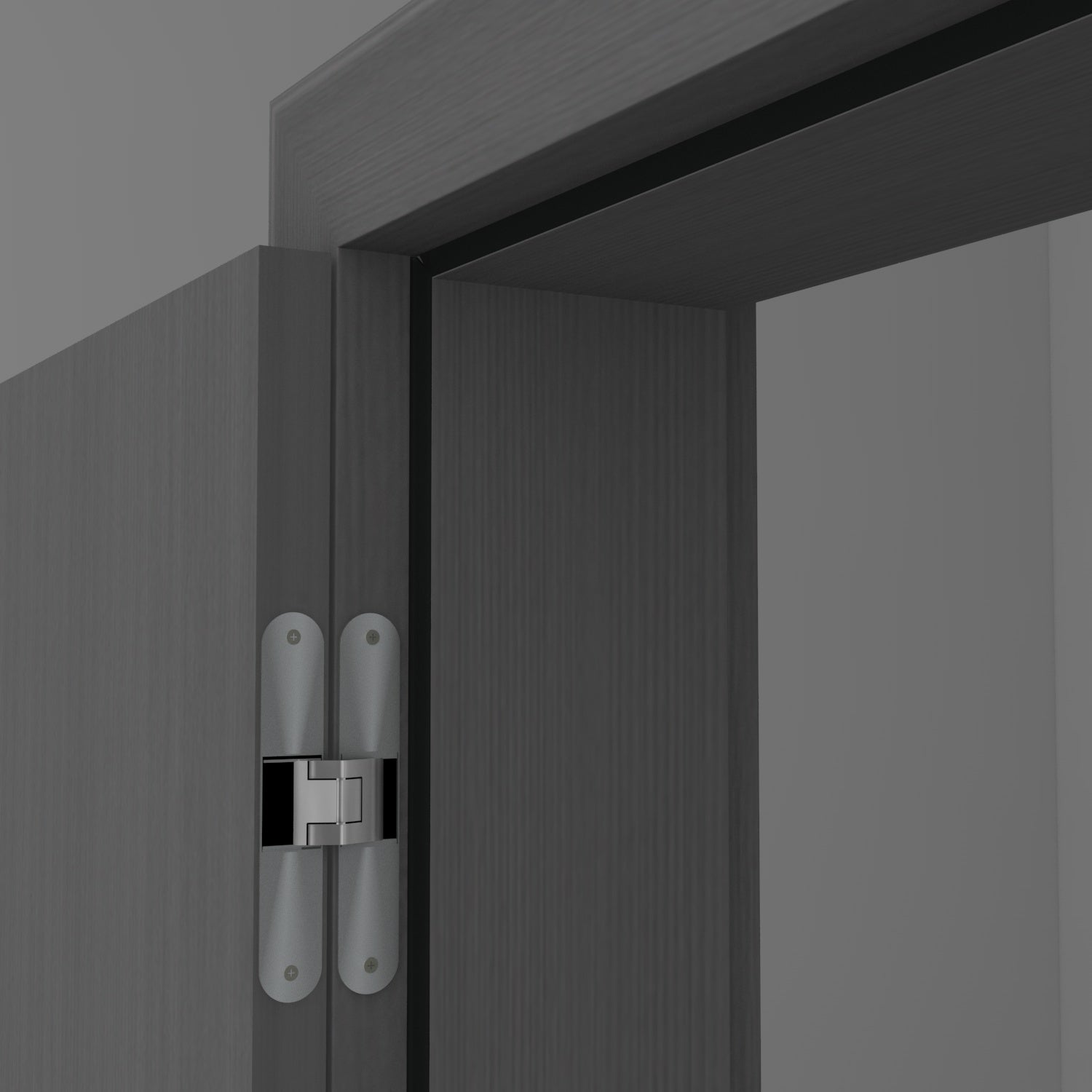 Stumpfeinschlagende Tür mit Zarge CPL Mattline Mineralgrau | ohne Schlüssellochbohrung