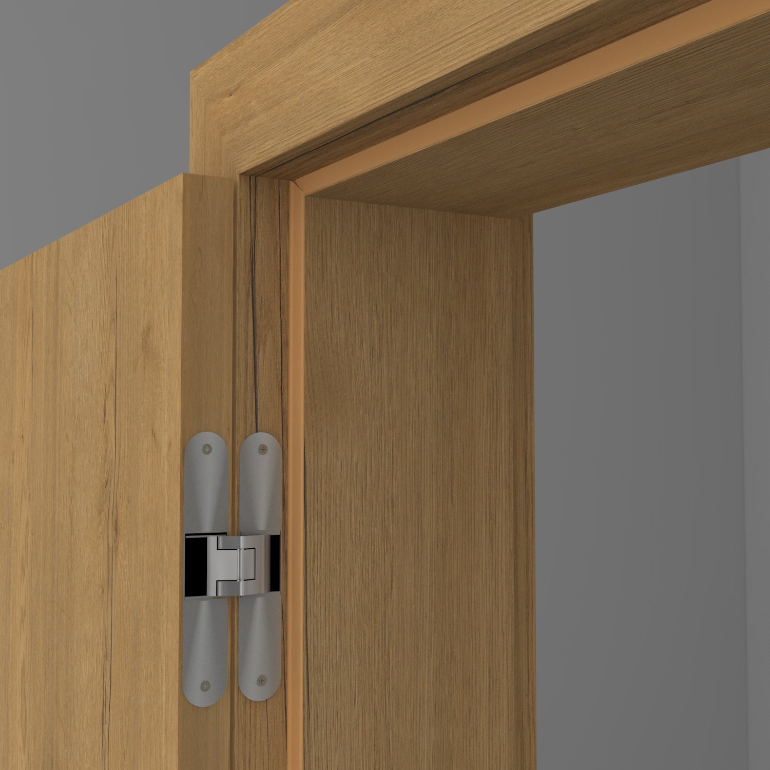 Stumpfeinschlagende Tür mit Zarge CPL Vicco Eiche Honig | ohne Schlüssellochbohrung