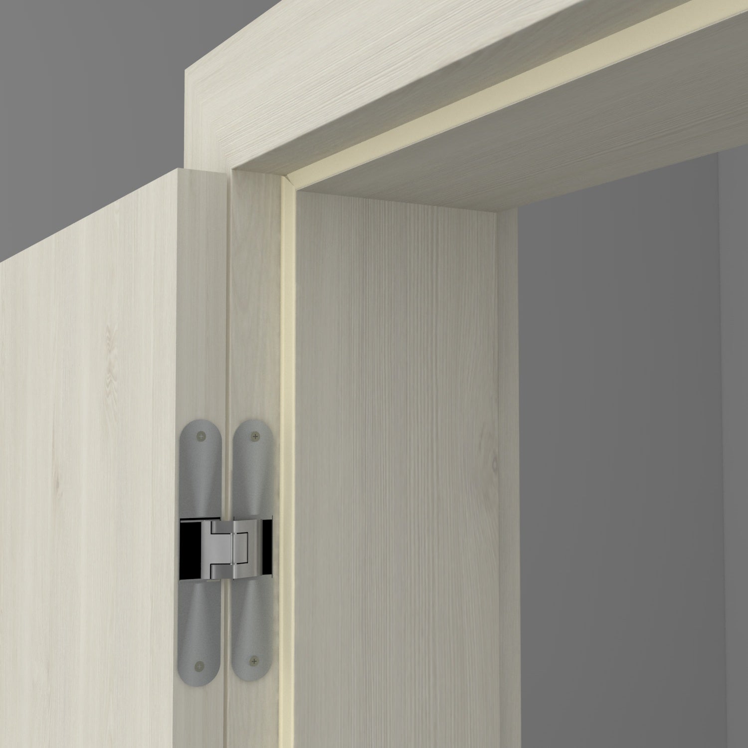 Stumpfeinschlagende Tür mit Zarge CPL Merrx Ivory mit Lisene