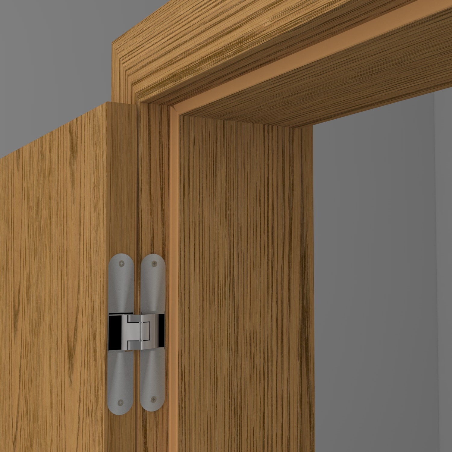 Stumpfeinschlagende Tür mit Zarge Echtholz Eiche Rustikal | ohne Schlüssellochbohrung