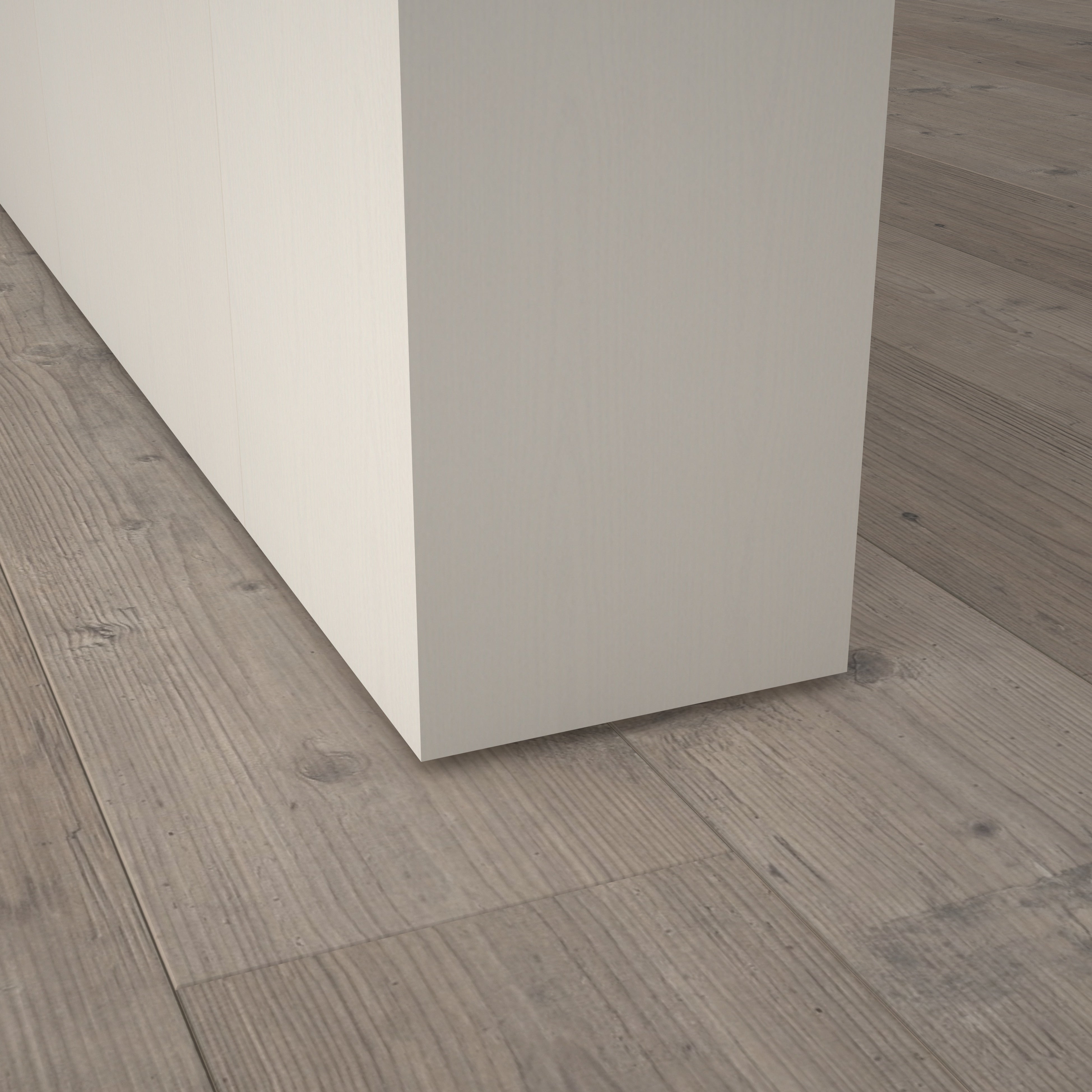 Stumpfeinschlagende Tür mit Zarge CPL Esche Weiß | ohne Schlüssellochbohrung