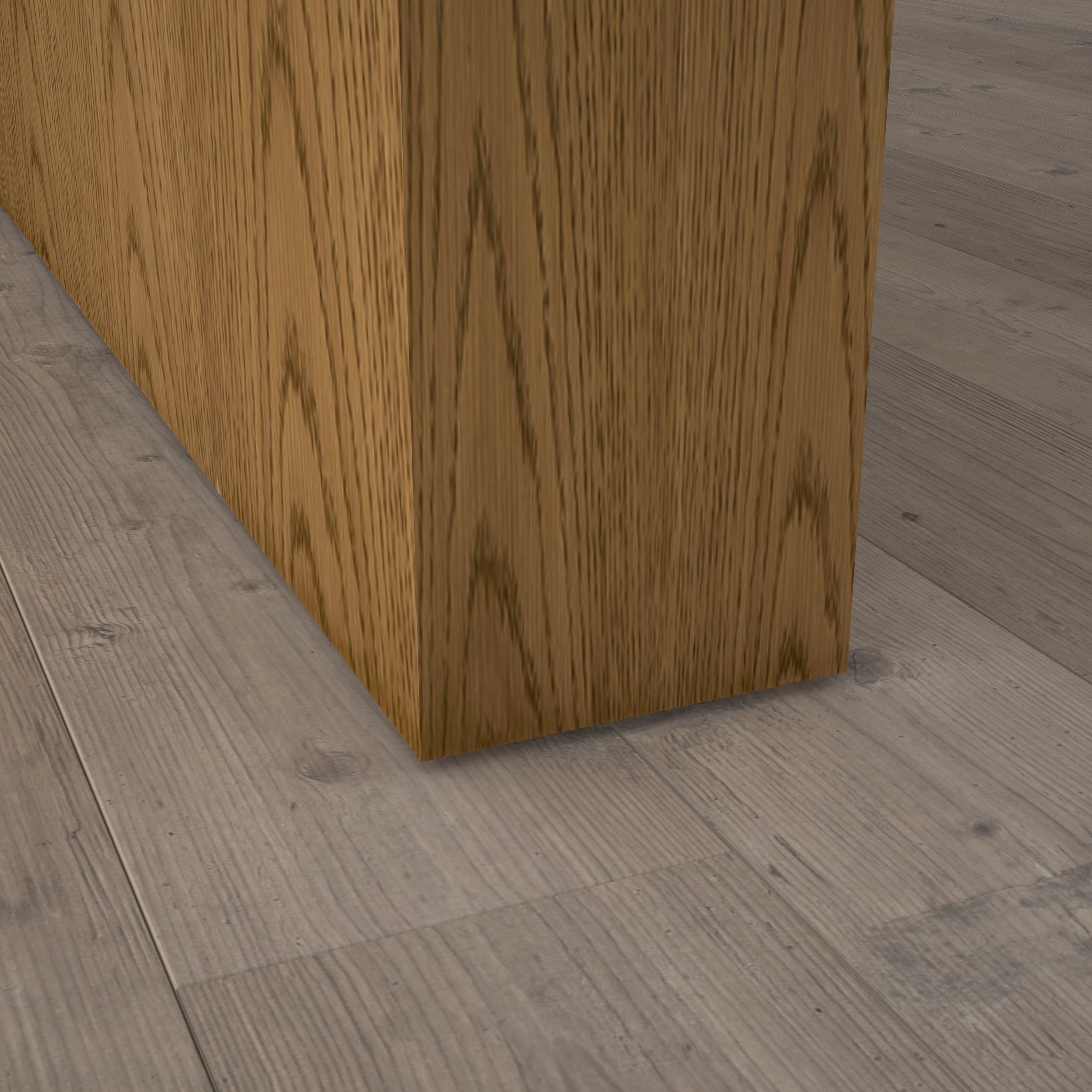 Stumpfeinschlagende Tür mit Zarge Echtholz Eiche Rustikal | ohne Schlüssellochbohrung