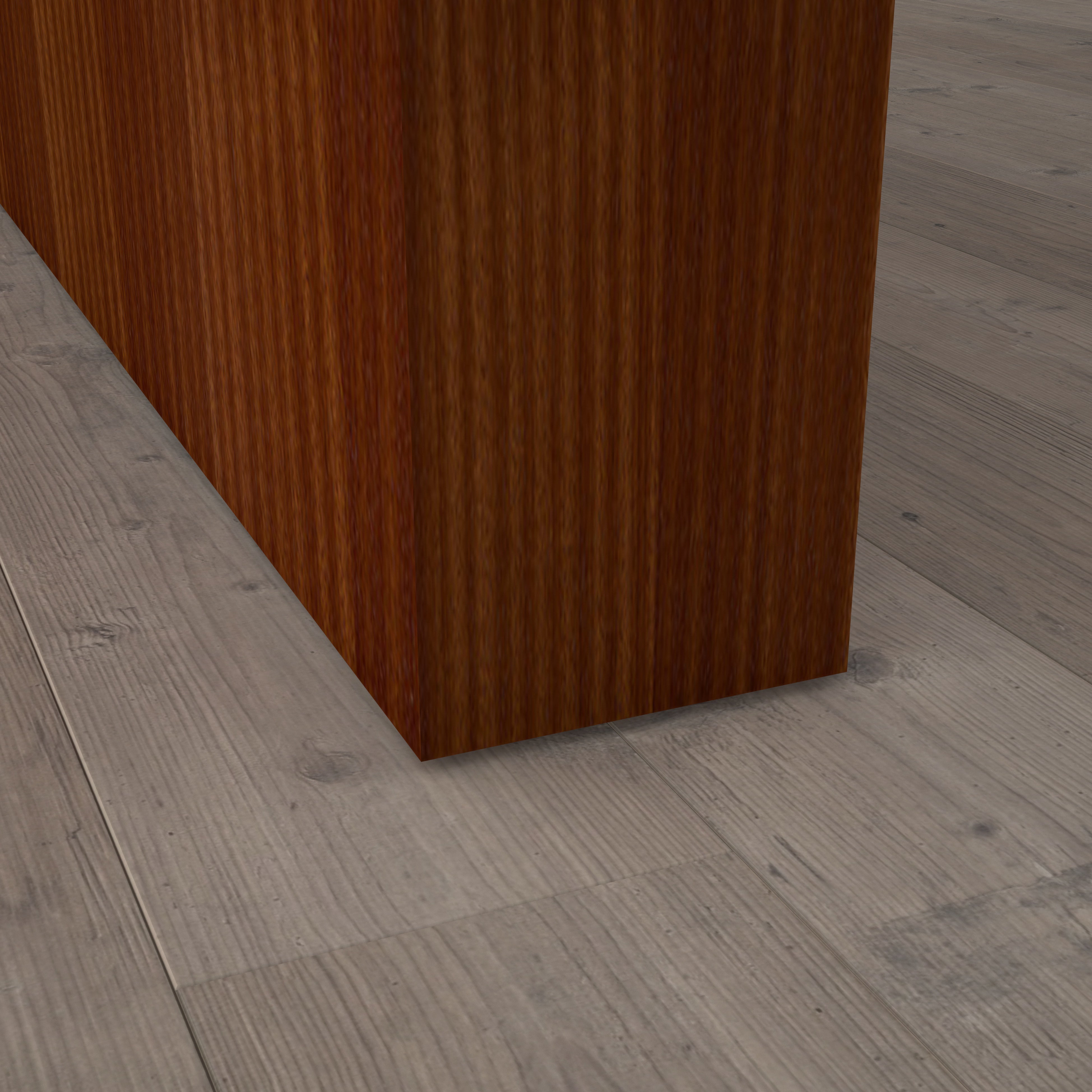 Stumpfeinschlagende Tür mit Zarge Echtholz Mahagoni lackiert | ohne Schlüssellochbohrung