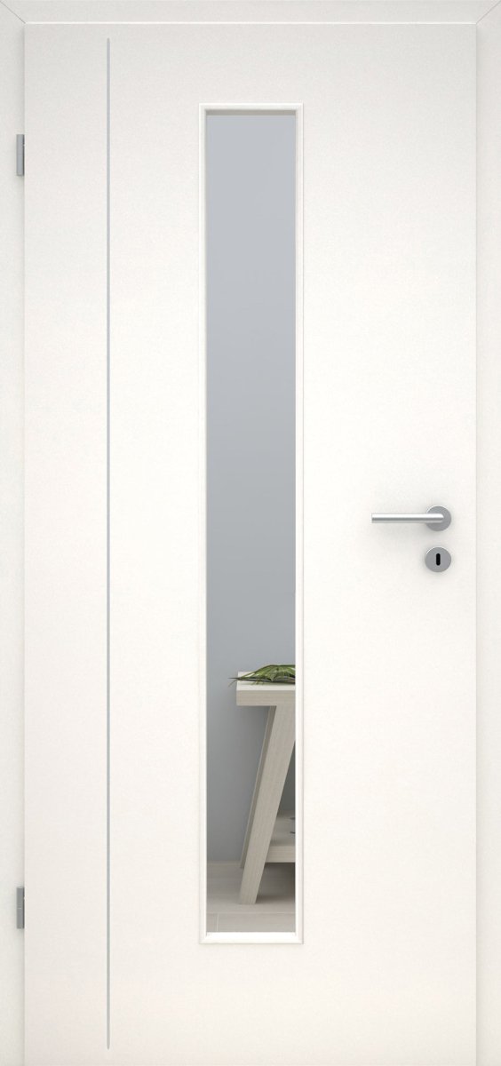 CPL Uni weiß RAL 9016 LA 08M Innentür mit Lisene L4 - Meine Tür