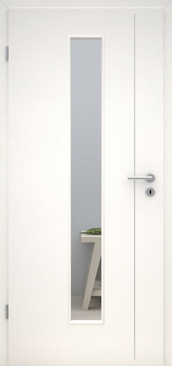 CPL Uni weiß RAL 9016 LA 08M Innentür mit Lisene L5 - Meine Tür