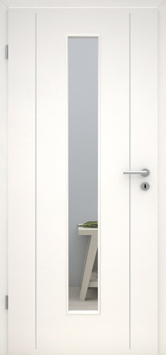 CPL Uni weiß RAL 9016 LA 08M Innentür mit Lisene L6 - Meine Tür