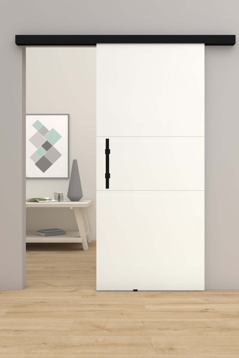 Design - Schiebetür mit Laufschiene Samla M03 Weißlack RAL 9010 - Meine Tür