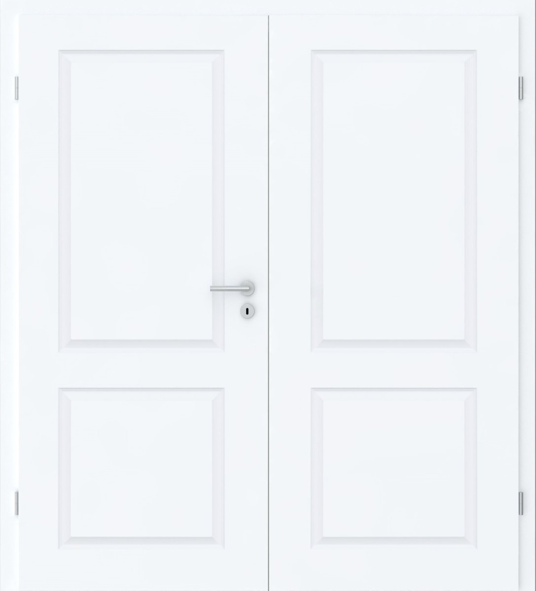 Doppelflügel Stil - Tür Oslo 2G Weißlack RAL 9003 - Meine Tür