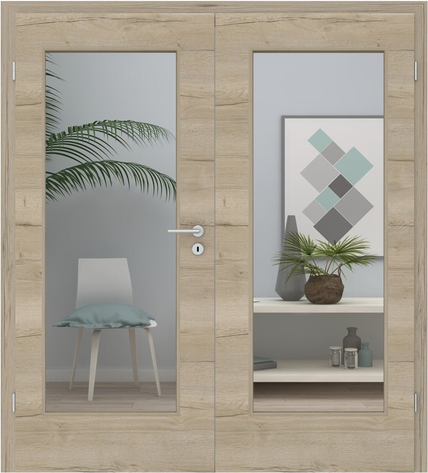 Doppelflügeltür CPL Alex Sand LA 01 Queroptik - Meine Tür