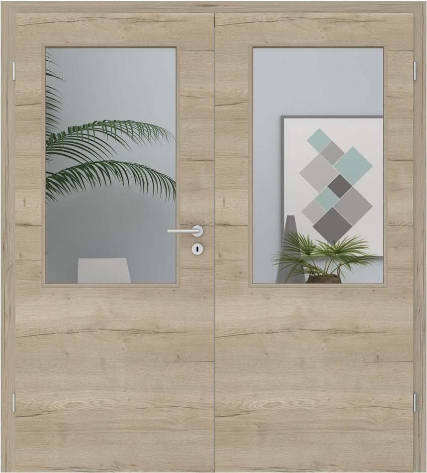 Doppelflügeltür CPL Alex Sand LA 02 Queroptik - Meine Tür