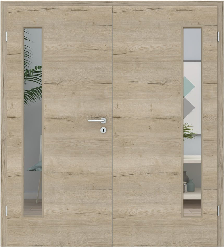 Doppelflügeltür CPL Alex Sand LA 08B Queroptik - Meine Tür