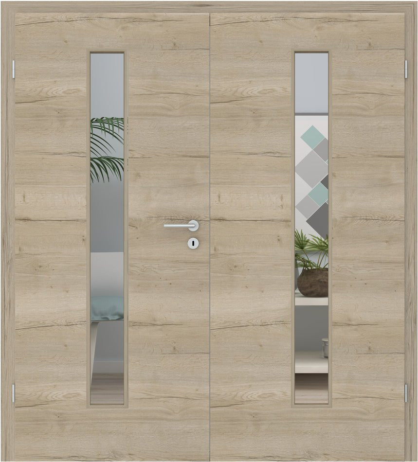 Doppelflügeltür CPL Alex Sand LA 08M Queroptik - Meine Tür