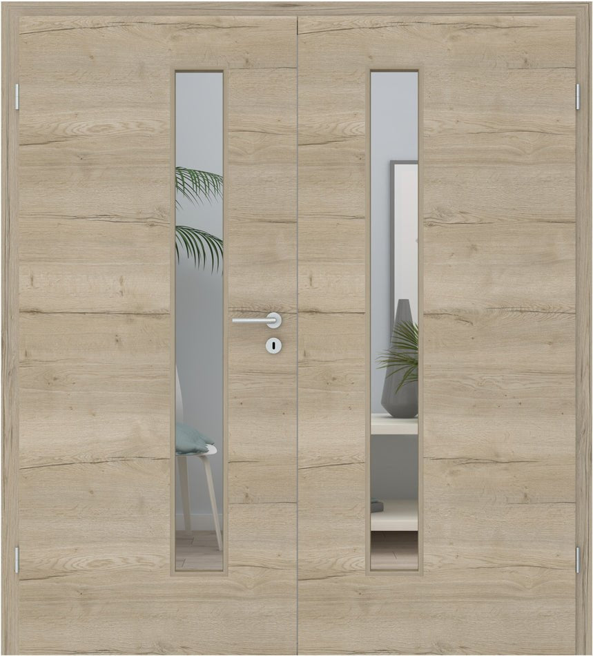 Doppelflügeltür CPL Alex Sand LA 08S Queroptik - Meine Tür