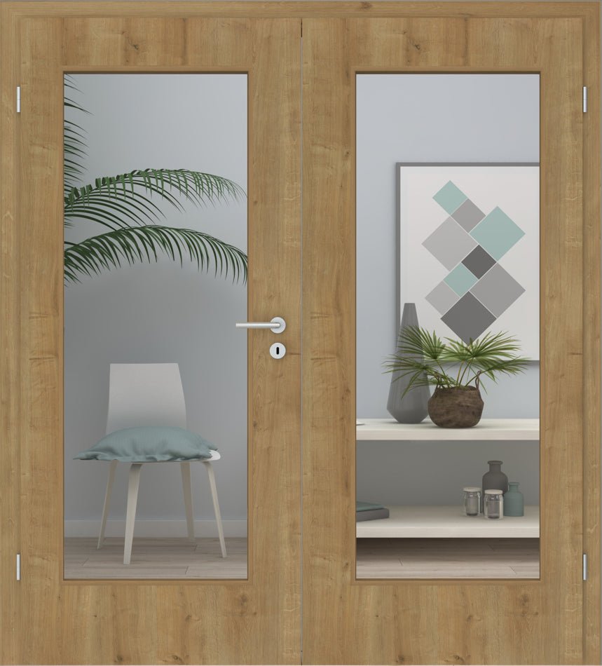 Doppelflügeltür CPL Eiche astig LA 01 - Meine Tür