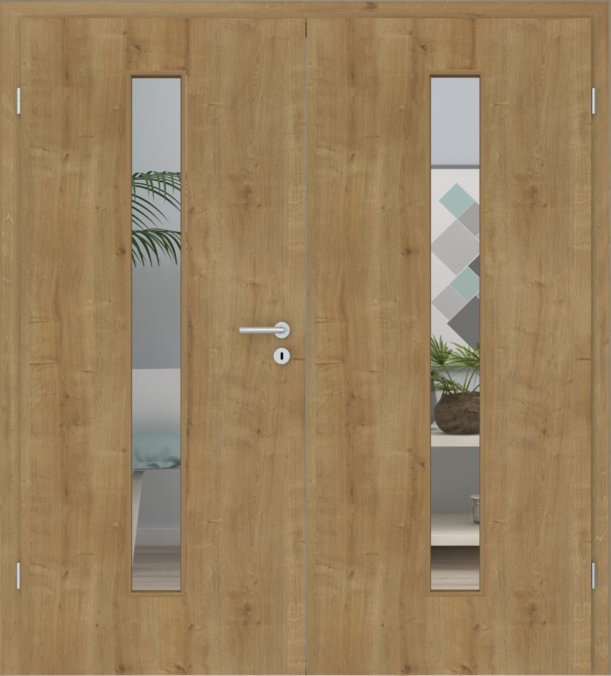 Doppelflügeltür CPL Eiche astig LA 08M - Meine Tür