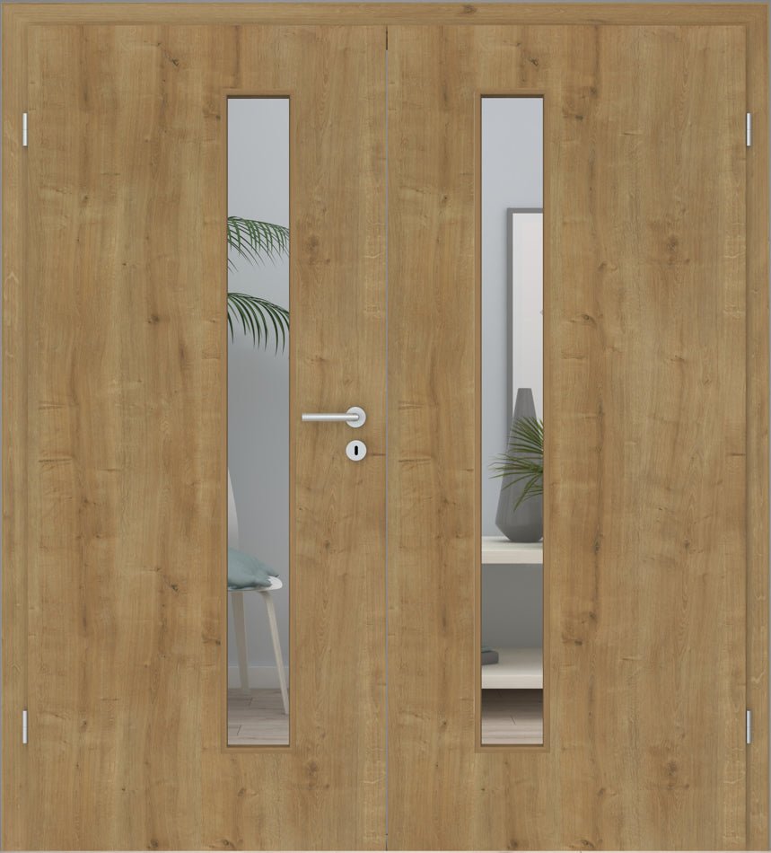 Doppelflügeltür CPL Eiche astig LA 08S - Meine Tür