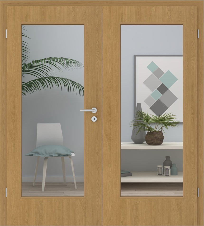 Doppelflügeltür CPL Eiche Natur LA 01 - Meine Tür