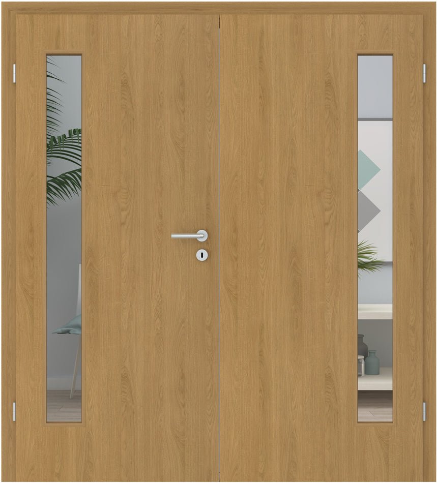 Doppelflügeltür CPL Eiche Natur LA 08B - Meine Tür