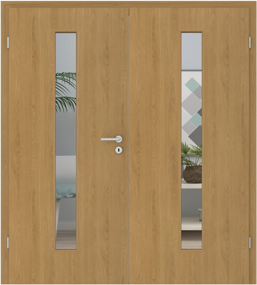 Doppelflügeltür CPL Eiche Natur LA 08M - Meine Tür