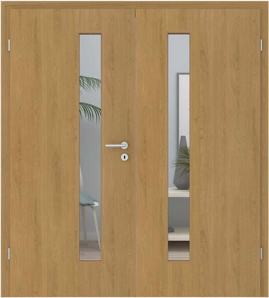 Doppelflügeltür CPL Eiche Natur LA 08S - Meine Tür