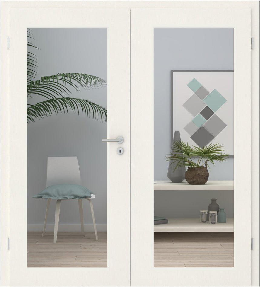 Doppelflügeltür CPL Esche weiß Struktur LA XL - Meine Tür