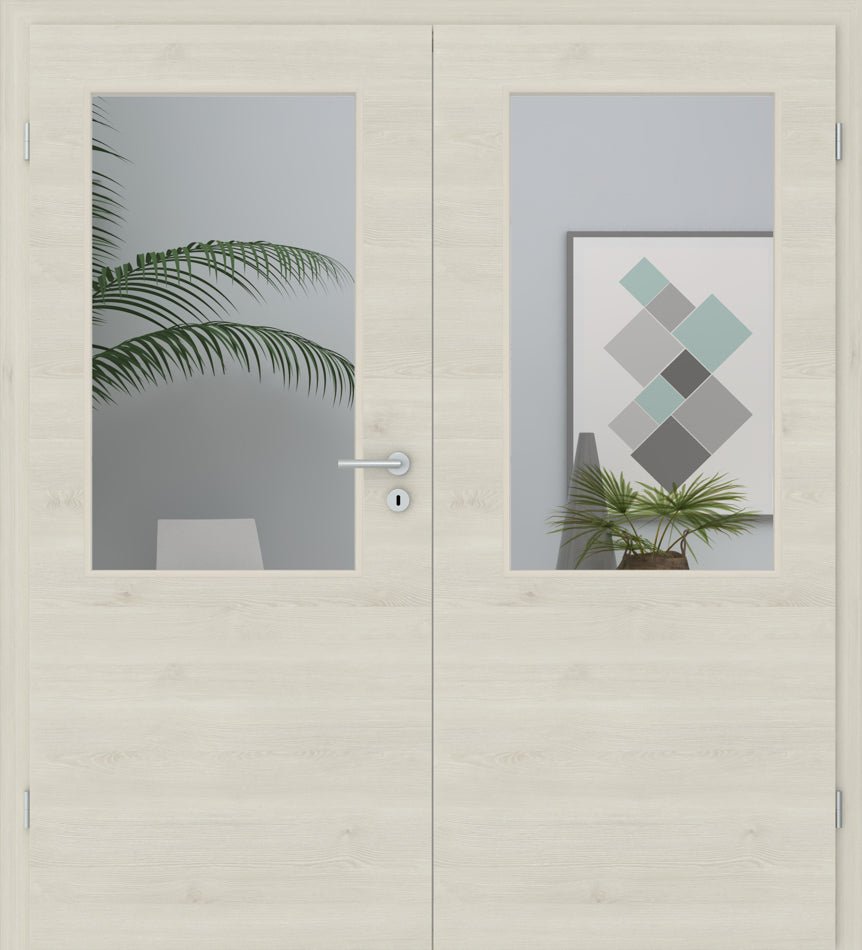 Doppelflügeltür CPL Merrx Ivory LA 02 Queroptik - Meine Tür
