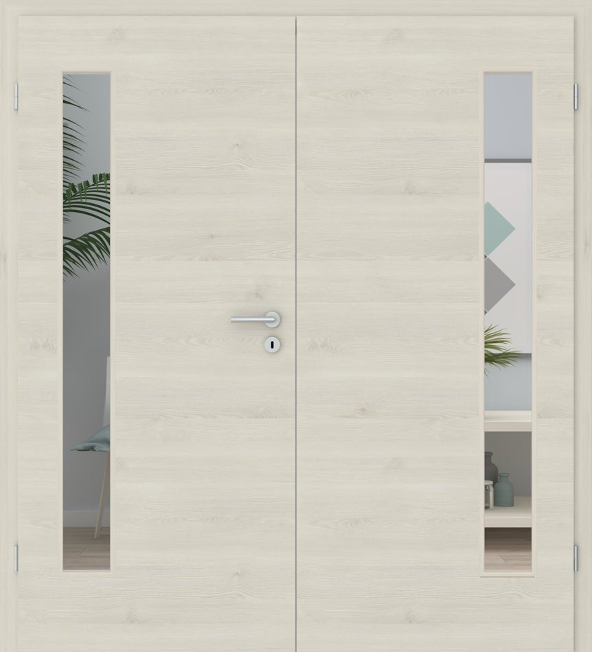 Doppelflügeltür CPL Merrx Ivory LA 08B Queroptik - Meine Tür