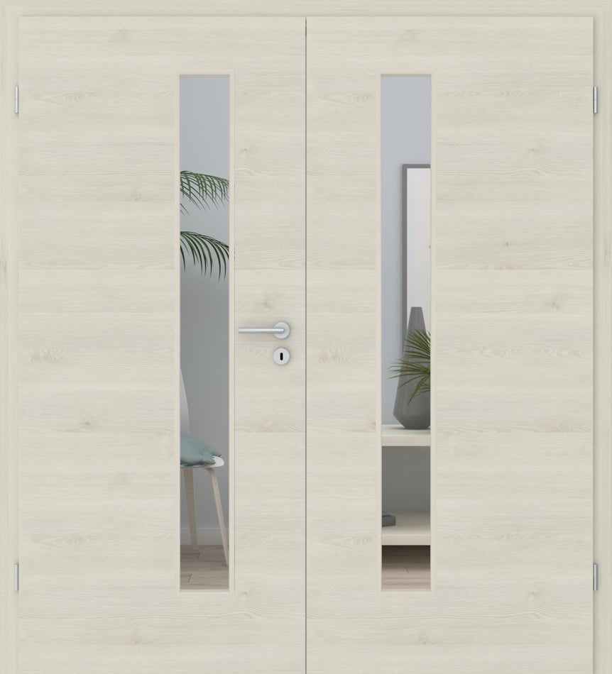 Doppelflügeltür CPL Merrx Ivory LA 08S Queroptik - Meine Tür