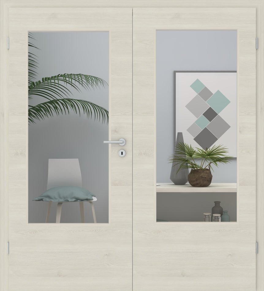 Doppelflügeltür CPL Merrx Ivory LA Queroptik - Meine Tür