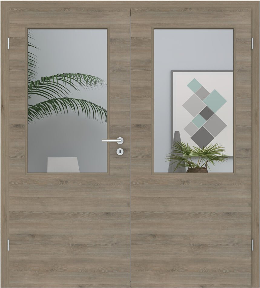 Doppelflügeltür CPL Pinie Kivik LA 02 Queroptik - Meine Tür