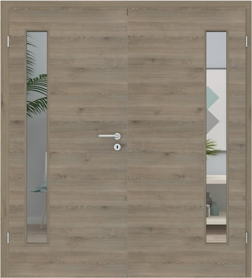 Doppelflügeltür CPL Pinie Kivik LA 08B Queroptik - Meine Tür
