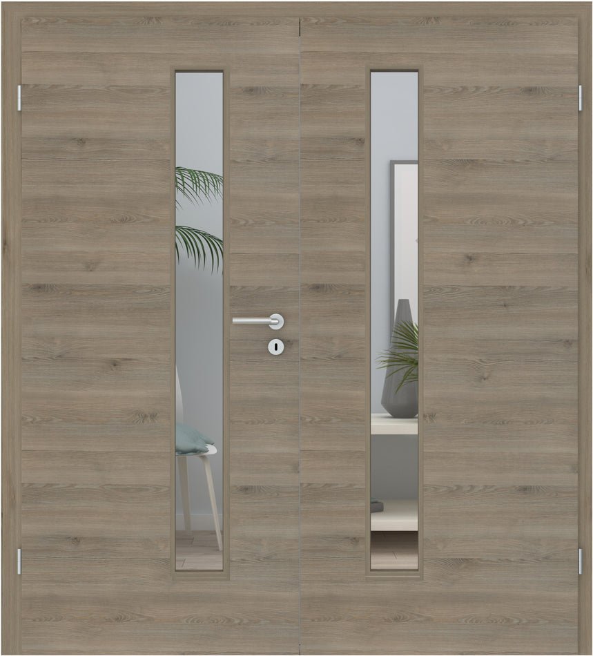 Doppelflügeltür CPL Pinie Kivik LA 08S Queroptik - Meine Tür