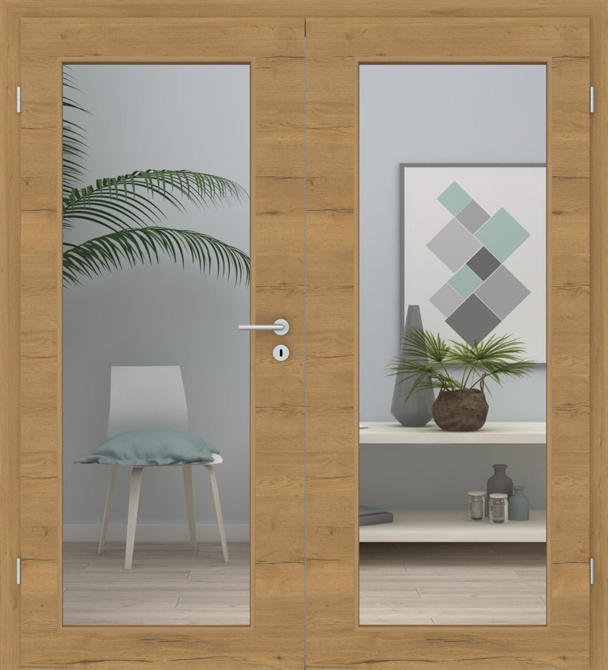 Doppelflügeltür CPL Vicco Eiche Honig LA XL Queroptik - Meine Tür