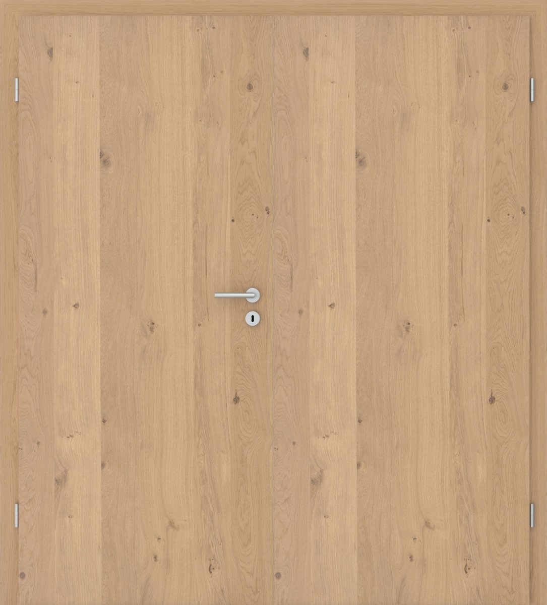 Doppelflügeltür Echtholz Asteiche Cream matt lackiert - Meine Tür