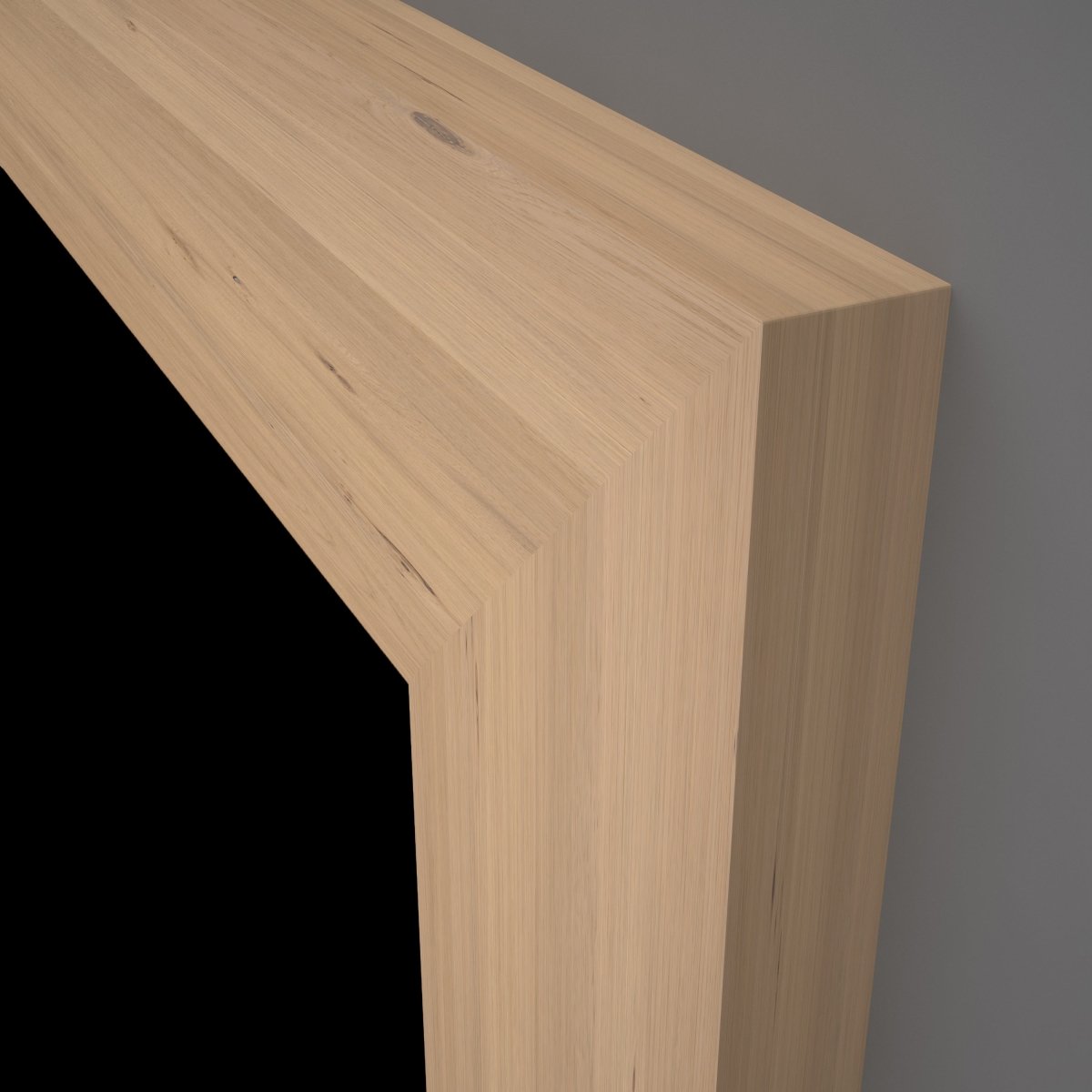 Doppelflügeltür Echtholz Asteiche Cream matt lackiert Queroptik - Meine Tür