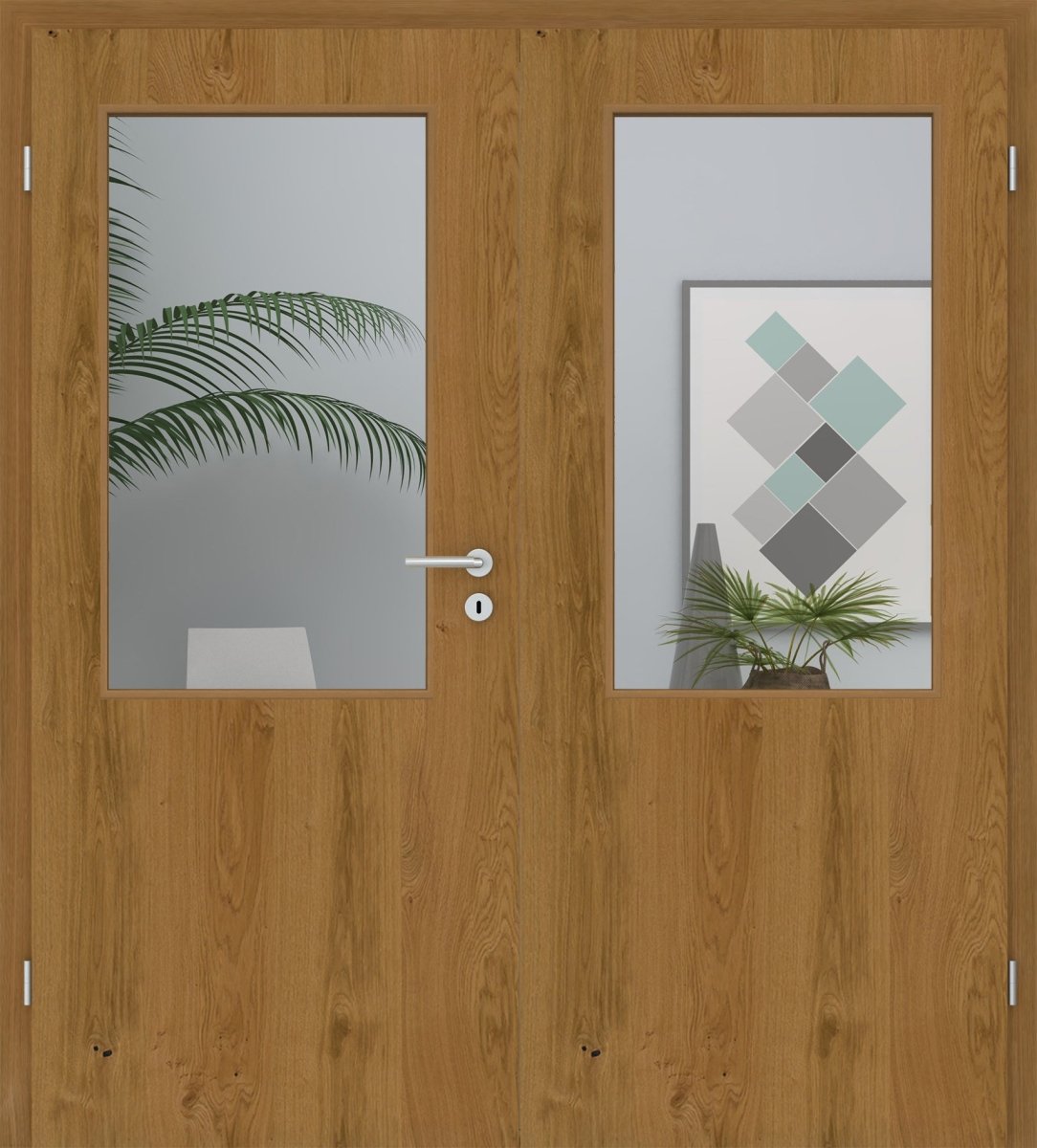 Doppelflügeltür Echtholz Asteiche geölt LA 02 - Meine Tür
