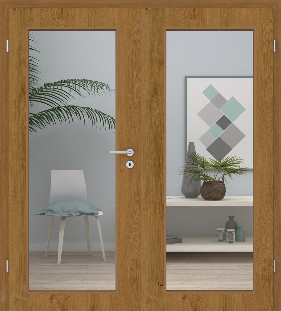 Doppelflügeltür Echtholz Asteiche geölt LA XL - Meine Tür