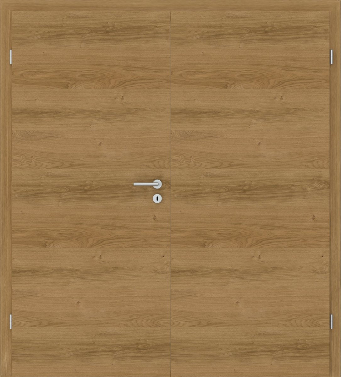 Doppelflügeltür Echtholz Asteiche matt lackiert Queroptik - Meine Tür