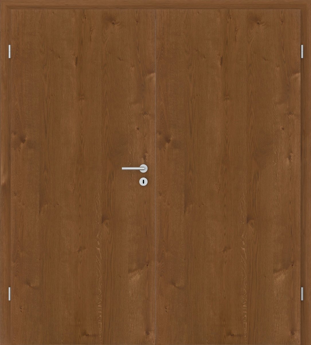 Doppelflügeltür Echtholz Asteiche Rot/Braun matt lackiert - Meine Tür