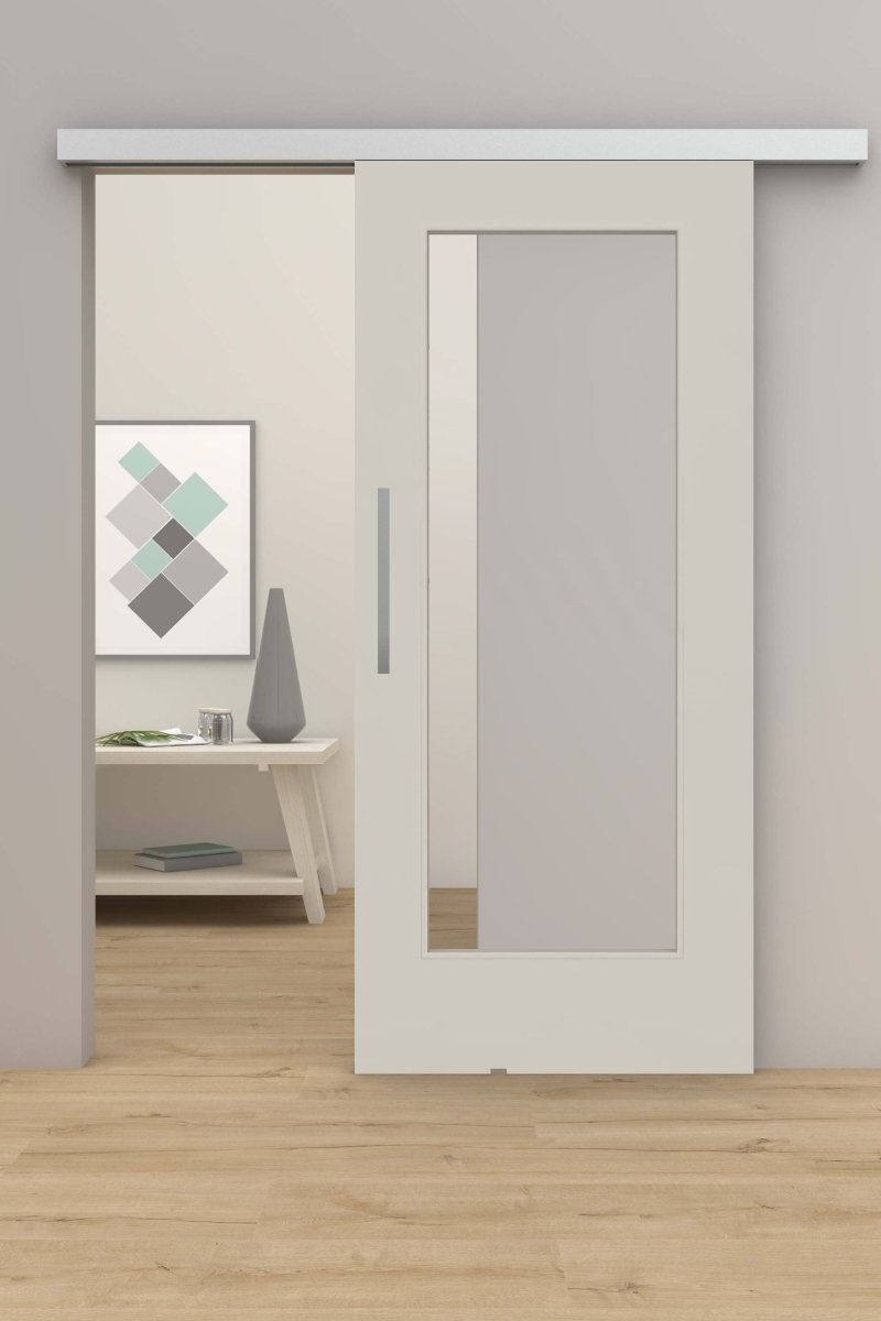 Schiebetür mit Laufschiene CPL Angoragrau LA 01 - Meine Tür