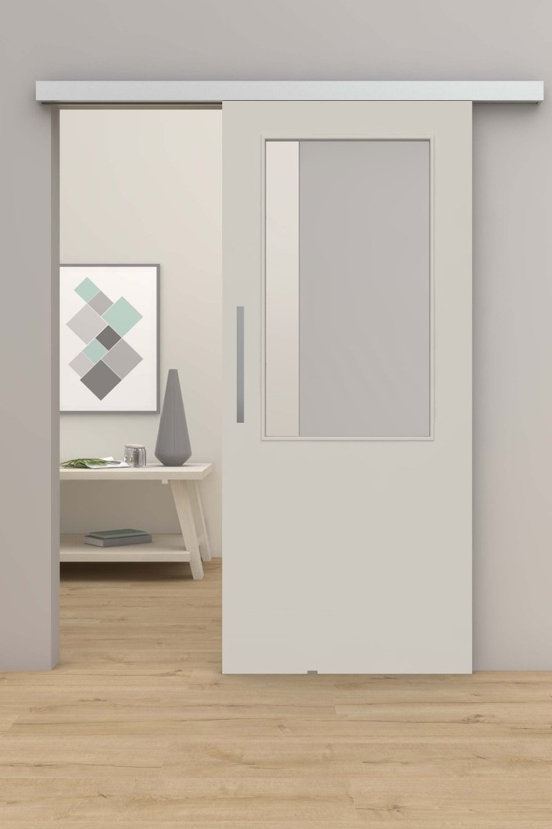 Schiebetür mit Laufschiene CPL Angoragrau LA 02 - Meine Tür