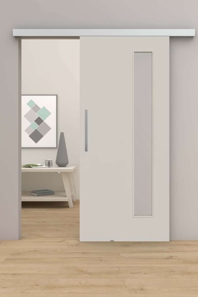 Schiebetür mit Laufschiene CPL Angoragrau LA 08B - Meine Tür