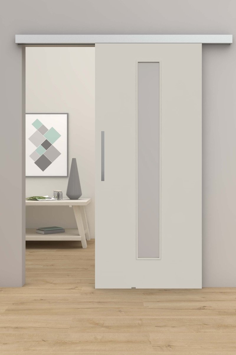 Schiebetür mit Laufschiene CPL Angoragrau LA 08M - Meine Tür