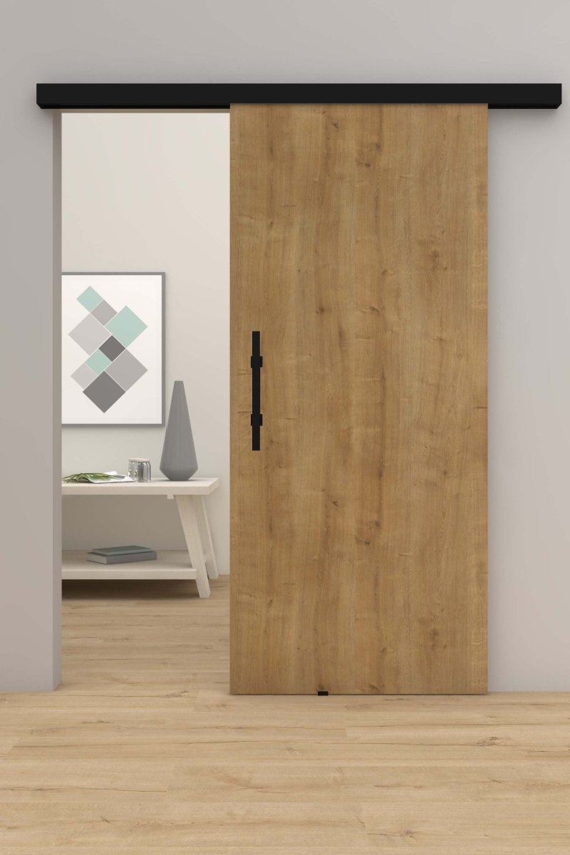 Schiebetür mit Laufschiene CPL Eiche astig - Meine Tür